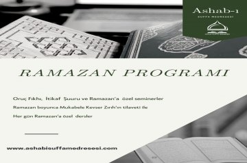 Online Ramazan Dersleri ve Online Mukabele Programı i�